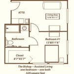 The Bishop- a one bedroom assisted living apartment in Montgomery, AL.