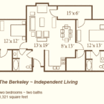 The Berkeley floor-plan for independent living at Oak Grove Inn.